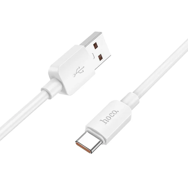 Кабел Hoco X96, USB-A към USB-C, PD, 6A, 100W, 1m, бял 1