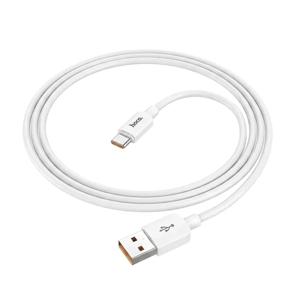 Кабел Hoco X96, USB-A към USB-C, PD, 6A, 100W, 1m, бял 3