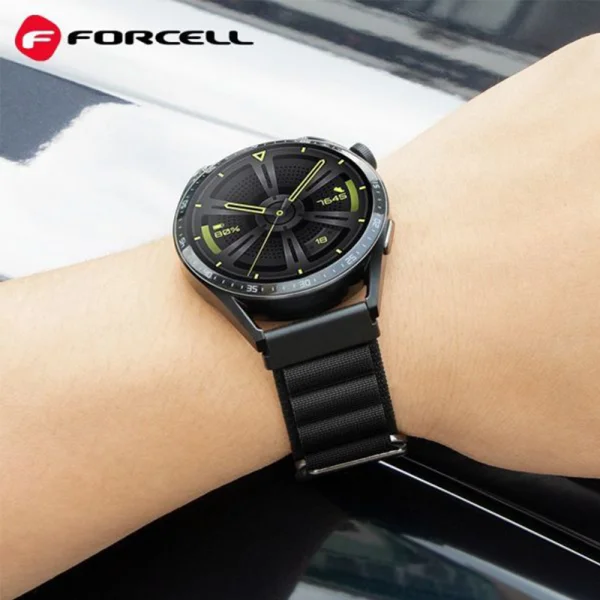 Текстилна каишка Forcell F-Desing FS05 за Samsung galaxy Watch 22 mm, черен 3