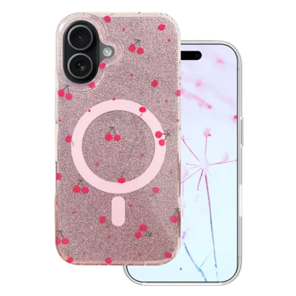 Калъф Cherry Mag case за Iphone 17, розов 1