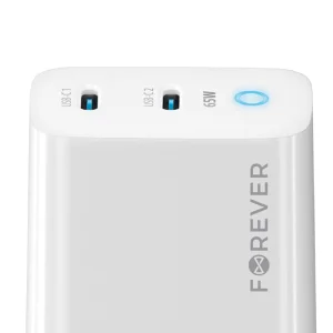 220V Charger Forever GaN TC-06-65CC, QC, 2xUSB-C, 65w, white 5