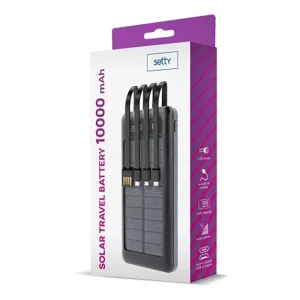 Външна батерия Setty Solar SLR-100, 10000 mAh, черен 3