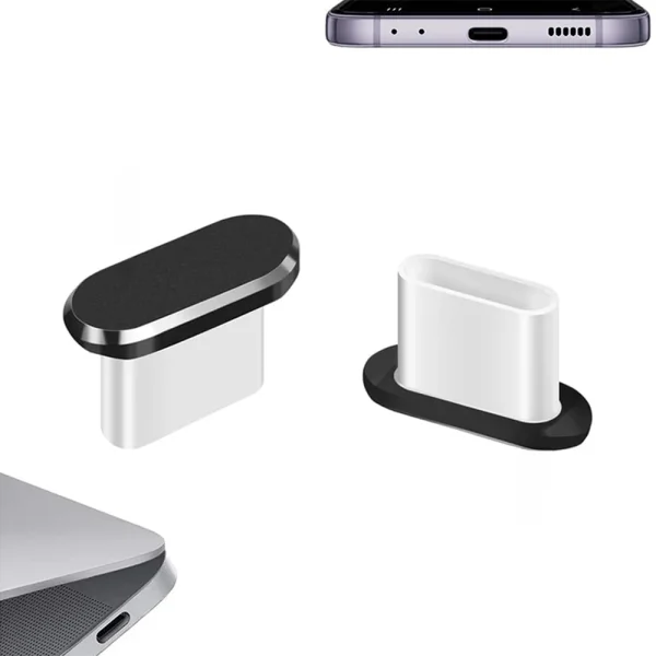 Тапички за прах Techsuit USB Type-C ( комплект 4бр), черен 2