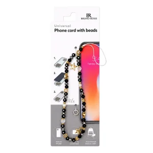 Universal phone strap BT-04, black/gold 3