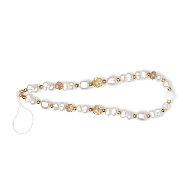 Universal phone strap BT-08, white/gold 2
