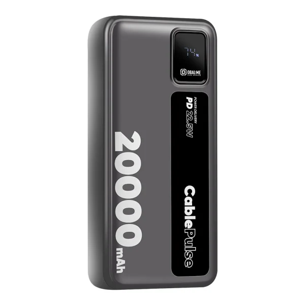 Външна батерия Obal-ME CablePulse, 20000mAh, 22,5W, черен 2