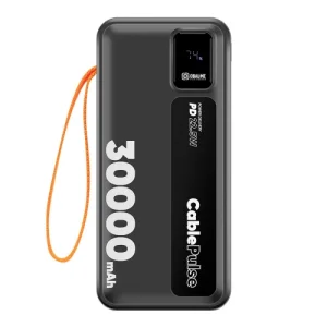 Външна батерия Obal-ME CablePulse, 30000mAh, 22,5W, черен