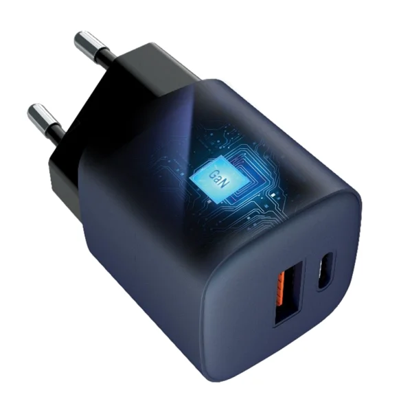 Зарядно Forcell F-Energy, PD, QC4.0, 33W, GaN, VT-31, USB C + USB A, сив 3