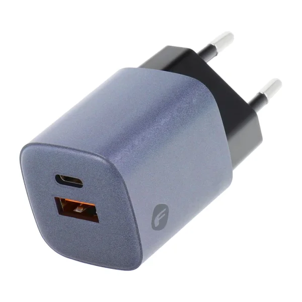 Зарядно Forcell F-Energy, PD, QC4.0, 33W, GaN, VT-31, USB C + USB A, сив 2
