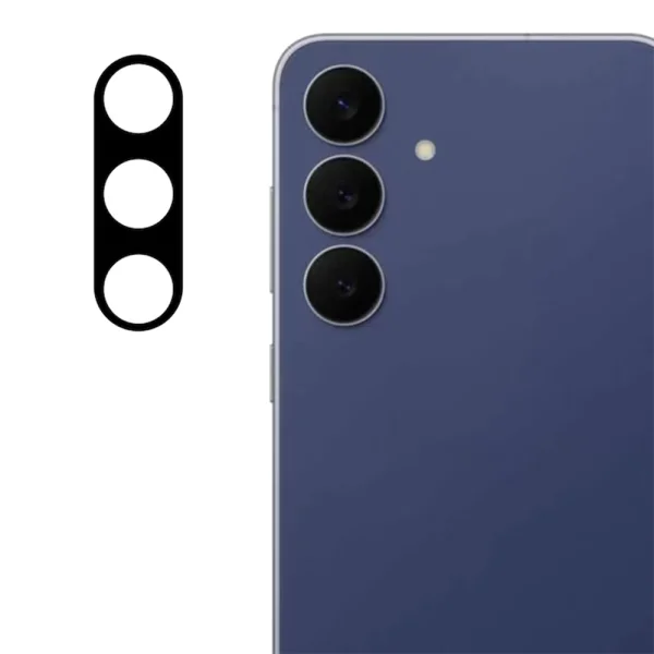 Стъклен протектор за камера 5D за Samsung Galaxy S25 FE, черен 1