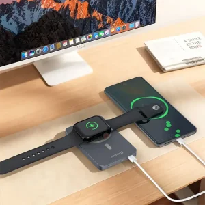 Външна батерия SWISSTEN Fusion, 5000mAh, APPLE WATCH CHARGER (MagSafe compatible), сребърен 3
