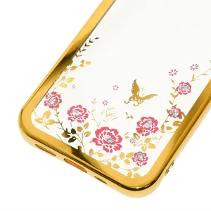 Силиконов калъф FLOWER за Iphone 12/12 Pro, Златист 4