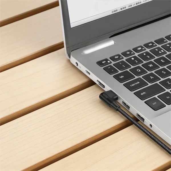 Кабел Forcell F-Energy, CC-1Deg, USB-C to Type- C, QC4.0, PD, 5A, 100W, Cafule, 90, 2м, черен 3