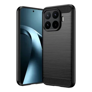 Силиконов калъф Techsuit Carbon Fibre Brushed за Xiaomi 17T Pro, черен