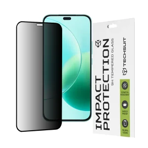 Стъклен протектор Privacy Techsuit за Honor X8b / X8c / 400 Lite, черен 3