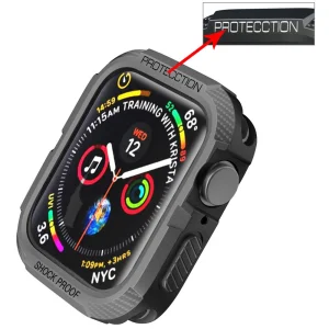 Удароустойчив бъмпер  за Smart Watch Apple Watch Series 7 45mm / Series 6/5/4/SE 44mm , Сив 3