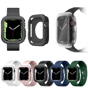 Удароустойчив бъмпер  за Smart Watch Apple Watch Series 7 45mm / Series 6/5/4/SE 44mm , Сив 6