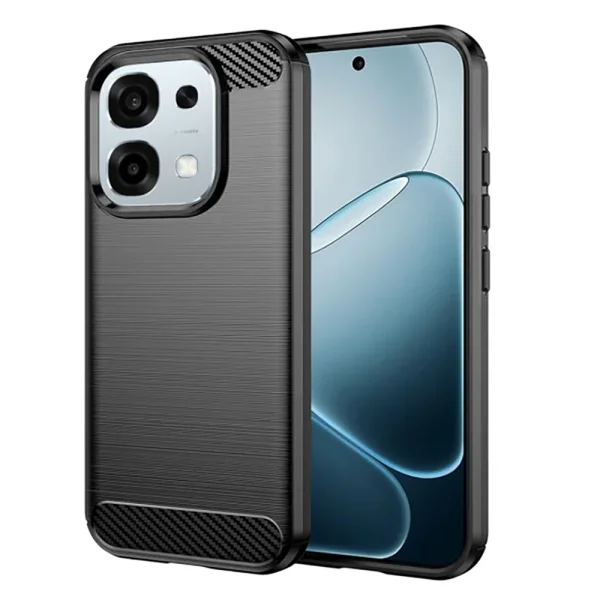 Силиконов калъф Techsuit Carbon Fibre Brushed за Oppo A6 Pro 4G / A6 Pro 5G, черен 1