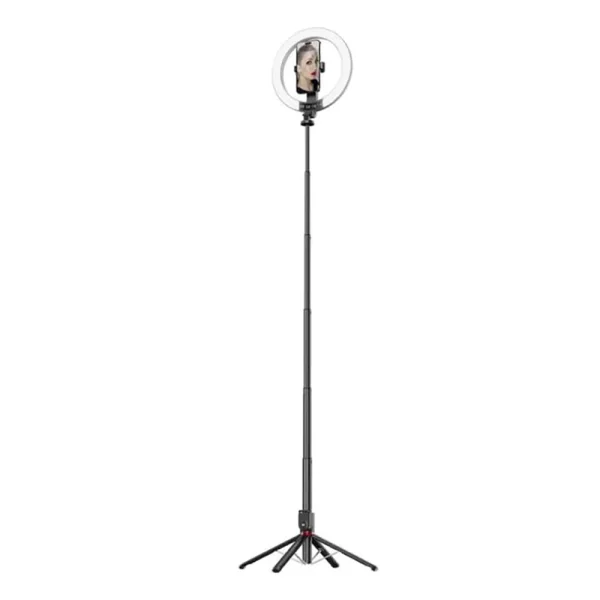 Селфи стик с трипод Blavec Selfie Stick Ring Lamp P-50 tripod + remote control, 25 cm +2,3m, черен 5