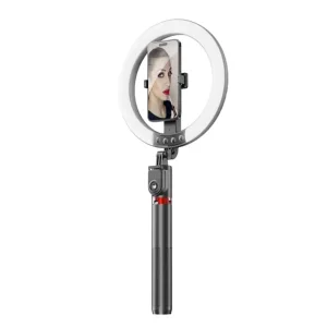 Selfie Stick with Tripod Blavec Selfie Stick Ring Lamp P-55, tripod + remote control, 25 cm +2,3m, black 4