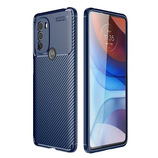 Силиконов Калъф  Carbon за Motorola Moto G31, Син 1