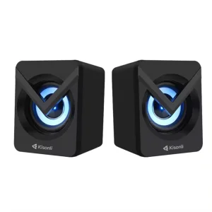 Speakers KISONLI L-1040, glowing, AUX, 2x2.5W, black 3