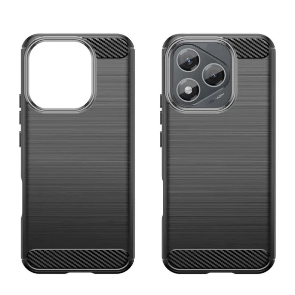 Силиконов калъф Carbon Fibre Brushed за Honor 400 Lite, черен 3