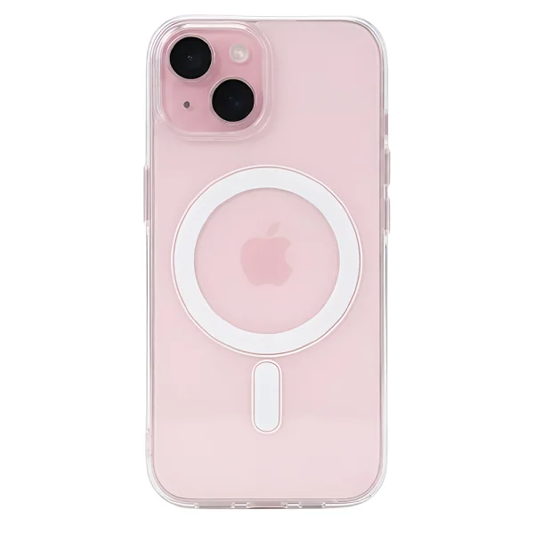 Удароустойчив калъф Mag Cover MagSF за iPhone 15, прозрачен 1