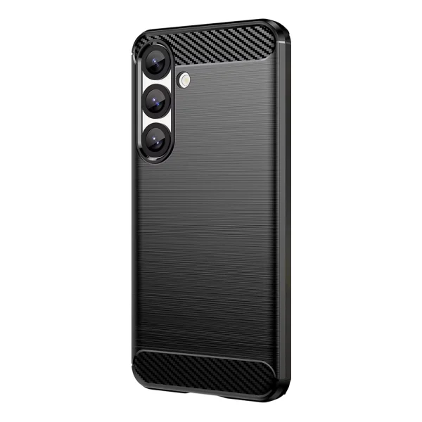 Силиконов калъф Carbon Fibre Brushed за Samsung Galaxy S26 Plus, черен 2
