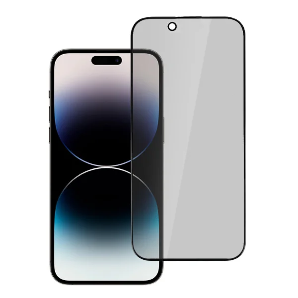 Tempered glass 5D Full Glue PRIVACY for iPhone 17 Air, black 1