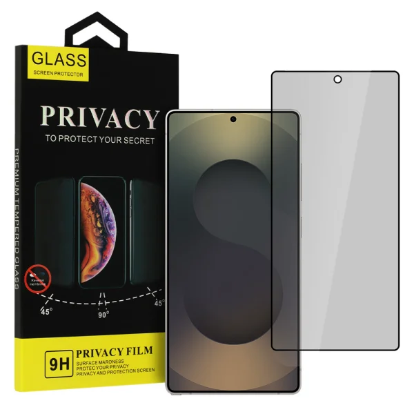 Стъклен протектор 5D Full Glue PRIVACY за Samsung Galaxy S25 Ultra, черен 3