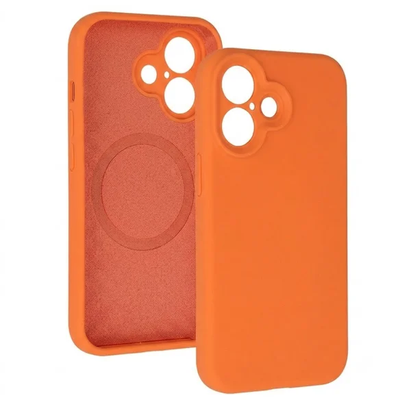 MagColor Pure case for iPhone 16, orange 2
