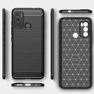 Силиконов Калъф Carbon за Motorola Moto G60, Черен 4