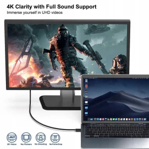 Кабел BENFEI USB-C към HDMI, 1м, черен 3