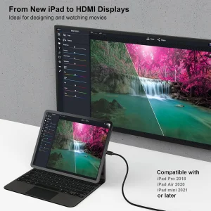 Кабел BENFEI USB-C към HDMI, 1м, черен 4