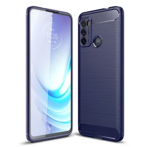 Силиконов Калъф Carbon за Motorola Moto G60, Син