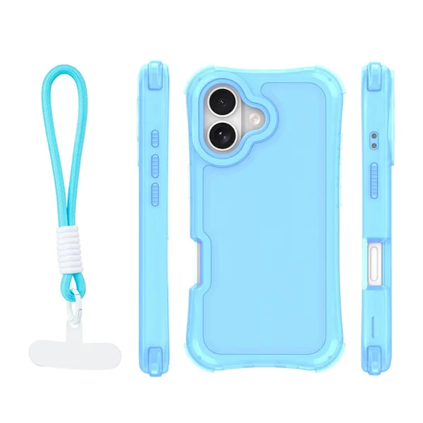 Калъф с връзка Safepop за iPhone 17, син 2