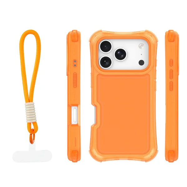 Safepop Lanyard Case for iPhone 18 Pro, orange 2