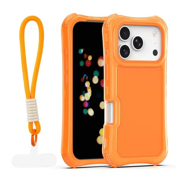Safepop Lanyard Case for iPhone 18 Pro Max, orange 1