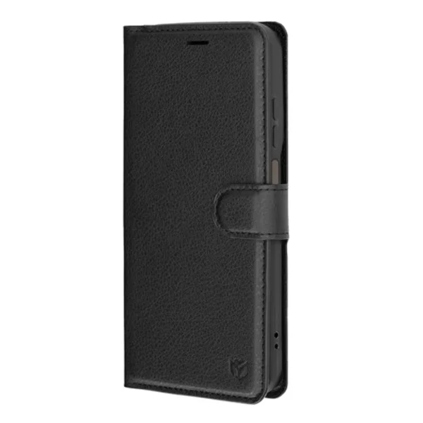 Techsuit Leather Folio Flip Case for Motorola Moto G77 / G67, black 2