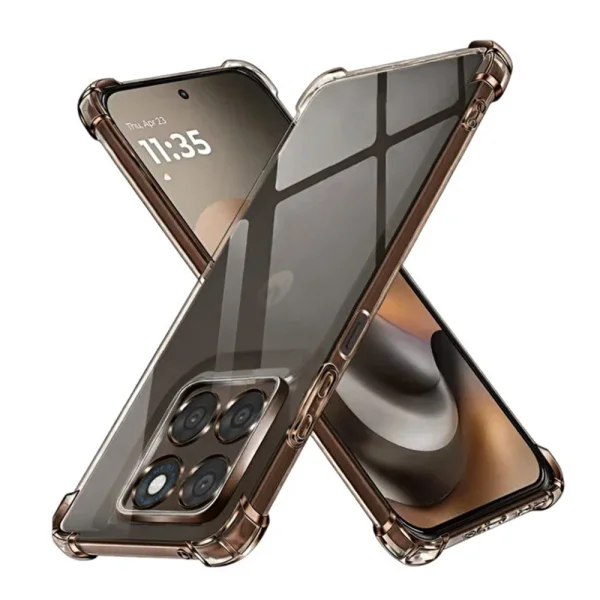 Калъф Techsuit Shockproof Clear Silicone за Motorola Moto G77 / G67, прозрачен 2