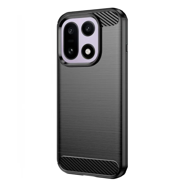 Silicone case Techsuit Carbon Fibre Brushed for OnePlus 15, black 2