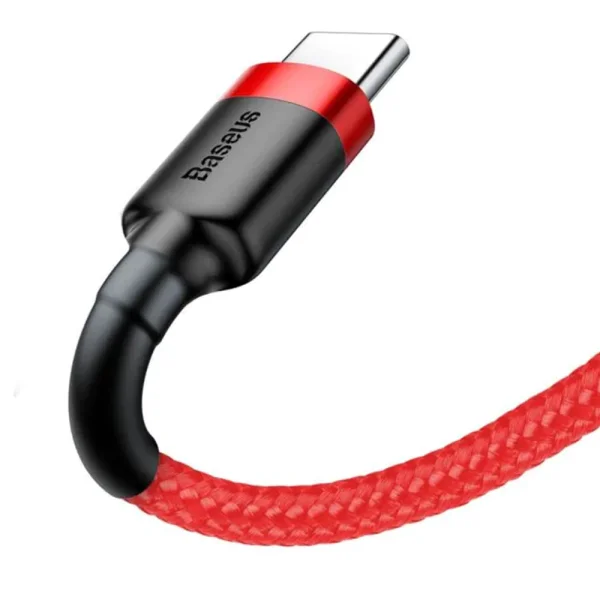 Cable Baseus CATKLF-B09 Cafule, USB-A to USB-C,QC3.0,3A,1m, red 2