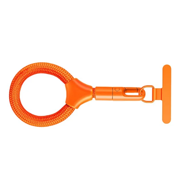 Universal phone strap 9cm Phone Short Lanyard with Self-locking Metal Buckle, orange 2