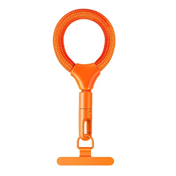 Universal phone strap 9cm Phone Short Lanyard with Self-locking Metal Buckle, orange 1