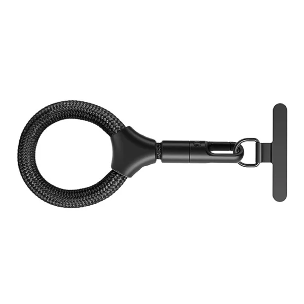 Universal phone strap 9cm Phone Short Lanyard with Self-locking Metal Buckle, black 2