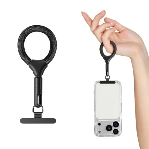 Universal phone strap 9cm Phone Short Lanyard with Self-locking Metal Buckle, black 3