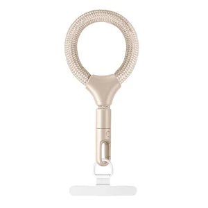 Универсална връзка за телефон 9cm Phone Short Lanyard with Self-locking Metal Buckle, бежов