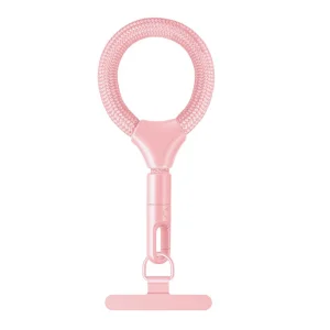 Универсална връзка за телефон 9cm Phone Short Lanyard with Self-locking Metal Buckle, светло розов