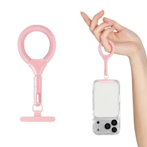 Универсална връзка за телефон 9cm Phone Short Lanyard with Self-locking Metal Buckle, светло розов 3